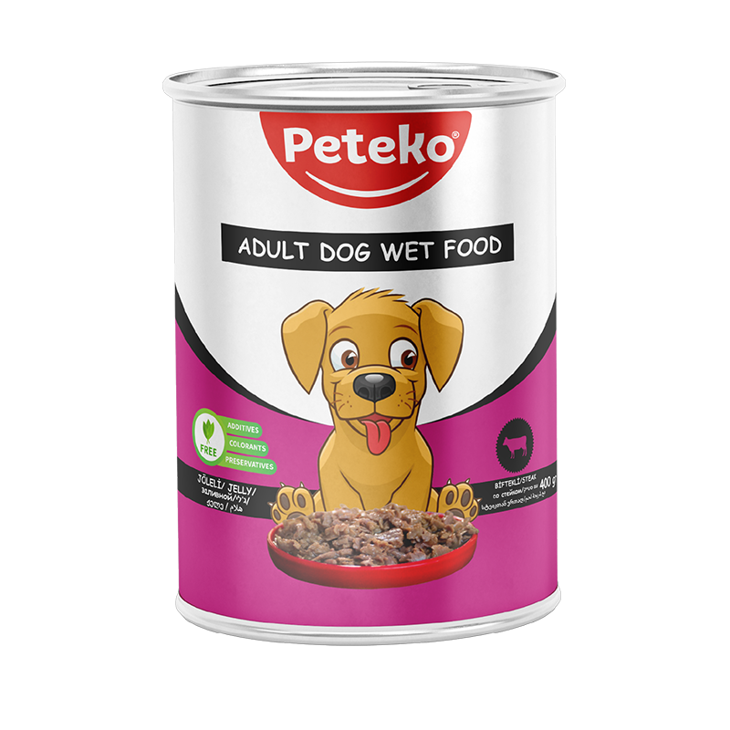 Yetişkin Biftekli Yaş Konserve Köpek Maması 400 GR 36'lı Koli