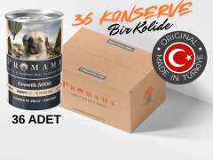 Promama Growth 5000 Yavru Tavuklu Etli Yaş Konserve Köpek Maması 400 Gr. 36'lı Koli