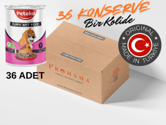 Yavru Tavuklu Etli Yaş Konserve Köpek Maması 400 Gr. 36'lı Koli